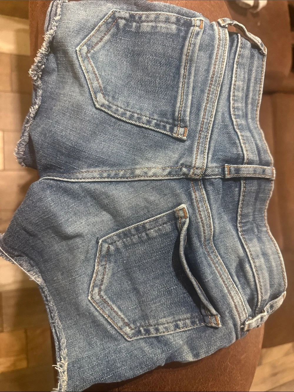 Kids Denim Cutoff Shorts - Blue